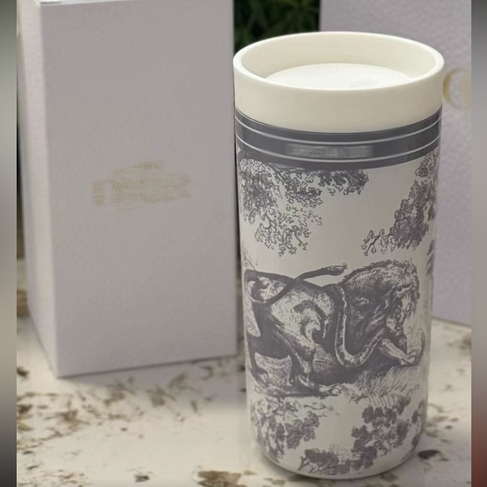 Christian Dior White and Blue Travel Mug